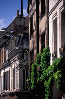 EU, France, Burgundy, Yonne, Auxerre. Half-timbered house details EU, France, Burgundy, Yonne, Auxerre. Half-timbered house details