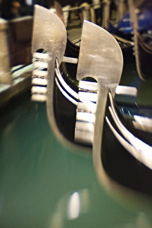 Euorpe; Italy; Venice; Selective Focus of Gondola Bows Euorpe; Italy; Venice; Selective Focus of Gondola Bows