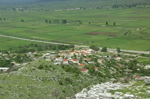 Europe, Albania. Albanian countryside. Fertile Valtos valley Europe, Albania. Albanian countryside. Fertile Valtos valley