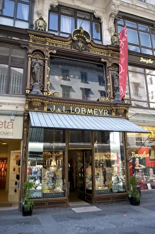 Europe, Austria, Vienna, J. & L. Lobmeyr, crystal and china store Europe, Austria, Vienna, J. & L. Lobmeyr, crystal and china store