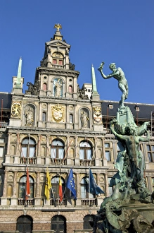 Europe, Belgium, Antwerpen, Antwerp, the Brabo Fountain by Jef Lambeaux (1887) in Europe, Belgium, Antwerpen, Antwerp, the Brabo Fountain by Jef Lambeaux (1887) in