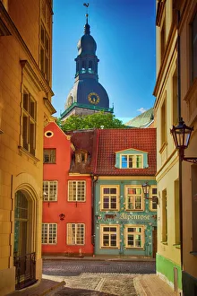 Europe, Estonia, Tallinn. A street in the old town Europe, Estonia, Tallinn. A street in the old town