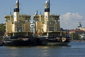 Europe, Finland, Helsinki. Icebreakers in harbor. Credit as: Nancy & Steve Ross / Europe, Finland, Helsinki. Icebreakers in harbor. Credit as: Nancy & Steve Ross /