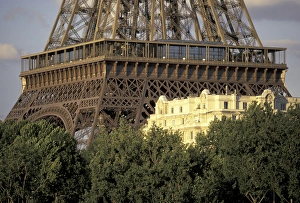 Europe, France, Paris Eiffel Tower and apartment building Europe, France, Paris Eiffel Tower and apartment building