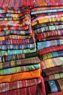 Europe, France, Paris. Fabric, Thursday Market, Boulevard Saint-Germain Europe, France, Paris. Fabric, Thursday Market, Boulevard Saint-Germain