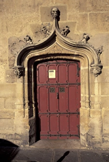 Europe, France, Paris. Hotel and Museum of Cluny, front door Europe, France, Paris. Hotel and Museum of Cluny, front door