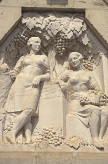 Europe, France, Sete. Bas Relief, Chamber of Commerce building Europe, France, Sete. Bas Relief, Chamber of Commerce building