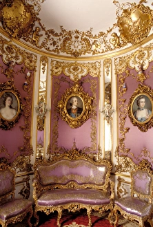 Europe, Germany, Bavaria, Linderhof. Lavish interior detail Europe, Germany, Bavaria, Linderhof. Lavish interior detail