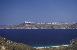 Europe, Greece, Cyclades Islands, Milos. View from Agia Marina Monestary: Fatourena beach Europe, Greece, Cyclades Islands, Milos. View from Agia Marina Monestary: Fatourena beach