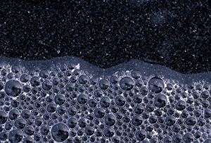 Europe, Iceland. Bubbles generated in geothermic pool Europe, Iceland. Bubbles generated in geothermic pool