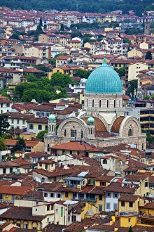 Europe; Italy; Florence; View From Above Tempio Maggiore Israelitico - Synagogue Europe; Italy; Florence; View From Above Tempio Maggiore Israelitico - Synagogue