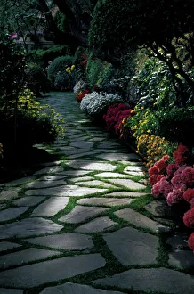 Europe, Italy, Liguria, Portofino. Flowered path along Hotel Splendido Europe, Italy, Liguria, Portofino. Flowered path along Hotel Splendido