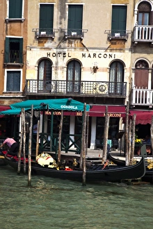 Europe; Italy; Venice; Gondola Stop Along the Grand Canal Europe; Italy; Venice; Gondola Stop Along the Grand Canal