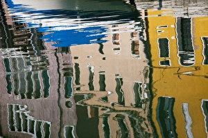 Europe; Italy; Venice; Reflections in Back Canal Europe; Italy; Venice; Reflections in Back Canal
