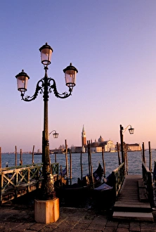 Europe, Italy, Venice. San Marco Pier at sunset Europe, Italy, Venice. San Marco Pier at sunset