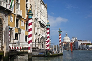 Europe; Italy; Venice; Santa Maria della Salute With Blue Sky and The Grand Canal Europe; Italy; Venice; Santa Maria della Salute With Blue Sky and The Grand Canal