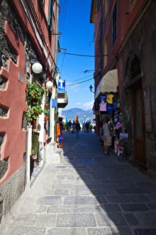 Europe; Italy; Vernazza; Main Shopping Street in Vernazza Europe; Italy; Vernazza; Main Shopping Street in Vernazza