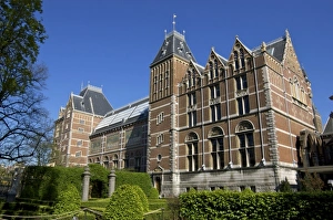 Europe, Netherlands, Holland, Amsterdam, the Rijksmuseum in spring Europe, Netherlands, Holland, Amsterdam, the Rijksmuseum in spring