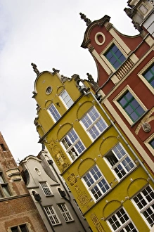 Europe, Poland, Gdansk. Detail of Old Town row houses Europe, Poland, Gdansk. Detail of Old Town row houses