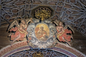 Europe, Portugal, Sintra, Sintra National Palace, Palatine Chapel detail Europe, Portugal, Sintra, Sintra National Palace, Palatine Chapel detail