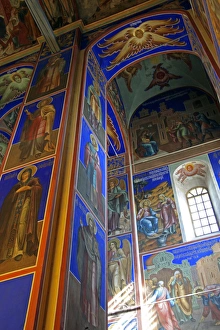 Europe, Russia, Suzdal. Interior of the Church of the Nativity, Suzdal, freshly restored Europe, Russia, Suzdal. Interior of the Church of the Nativity, Suzdal, freshly restored