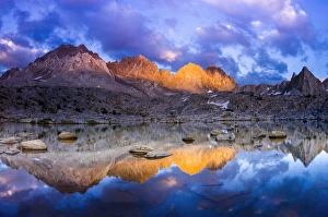 Evening light on the Palisades in Dusy Basin, Kings Canyon National Park, California Evening light on the Palisades in Dusy Basin, Kings Canyon National Park, California