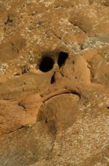 Face in Sandstone near Tunnel Arch, Arches National Park, Utah, US Face in Sandstone near Tunnel Arch, Arches National Park, Utah, US