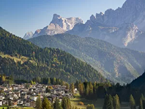 Agordino Collection: Falcade in Val Biois, Monte Pelmo in the background. Italy