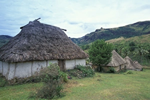 Fiji, Viti Levu, Navala Traditional Bure houses Fiji, Viti Levu, Navala Traditional Bure houses