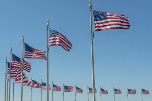 flags by Washington Monument, Washington, DC, USA flags by Washington Monument, Washington, DC, USA
