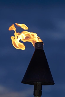 Flame on kerosene lantern, Crusoes Retreat, Coral Coast, Viti Levu, Fiji, South Flame on kerosene lantern, Crusoes Retreat, Coral Coast, Viti Levu, Fiji, South