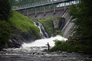 Fly-fishing on the Connecticut River just below First Connecticut Lake, Pittsburgh, New Hampshire Fly-fishing on the Connecticut River just below First Connecticut Lake, Pittsburgh, New Hampshire