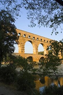 France, Avignon. The Pont du Gard Roman aquaduct over the Gard River that dates France, Avignon. The Pont du Gard Roman aquaduct over the Gard River that dates