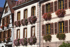 France, Haut-Rhin, Alsace Region, Alsatian Wine Route, Bergheim, town detail France, Haut-Rhin, Alsace Region, Alsatian Wine Route, Bergheim, town detail