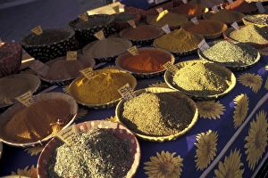 France, Nice, Provence, Old Town. Market on Cours Saleya, herbs for sale France, Nice, Provence, Old Town. Market on Cours Saleya, herbs for sale