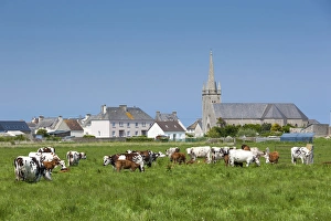 France, Normandy Region, Manche Department, D-Day Beaches Area, Les Gougins, town France, Normandy Region, Manche Department, D-Day Beaches Area, Les Gougins, town