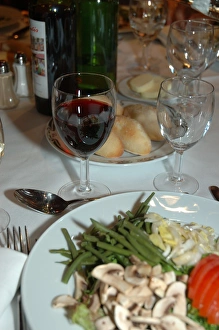 France, Paris, salad course in Chez Francis restaurant France, Paris, salad course in Chez Francis restaurant