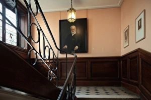 France. Paris. The staircase of Maison de Victor Hugo-Victor Hugo house museum France. Paris. The staircase of Maison de Victor Hugo-Victor Hugo house museum