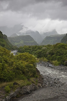 France, Reunion Island, La Riviere du Mat, Cirque de Salazie, Riviere du Mat River Valley France, Reunion Island, La Riviere du Mat, Cirque de Salazie, Riviere du Mat River Valley