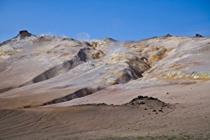Fumaroles in a highly active geothermal zone near Lake Myvatn, Iceland Fumaroles in a highly active geothermal zone near Lake Myvatn, Iceland
