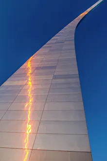 The Gateway Arch in St. Louis, Missouri at sunrise. Jefferson National Expansion Memorial The Gateway Arch in St. Louis, Missouri at sunrise. Jefferson National Expansion Memorial