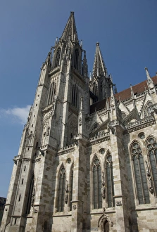 Germany, Bavaria, Regensburg. Bavarian Gothic St. Peters Cathedral (13th - 16th century) Germany, Bavaria, Regensburg. Bavarian Gothic St. Peters Cathedral (13th - 16th century)