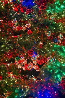 Germany, Berlin, Mitte, Potsdamer Platz, Christmas Tree detail, evening Germany, Berlin, Mitte, Potsdamer Platz, Christmas Tree detail, evening