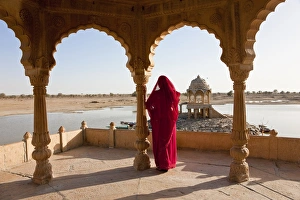 Ghat on Lake Gadisar, Jaisalmer, Rajasthan, India Ghat on Lake Gadisar, Jaisalmer, Rajasthan, India