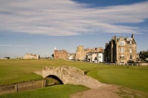 Ancient Collection: Golfing the special Swilcan Bridge on the 18th hole at the world famous St Andrews