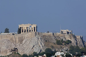 Greece, Athens. Downtown Athens view of the Acropolis Greece, Athens. Downtown Athens view of the Acropolis