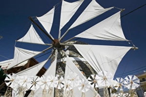 GREECE, CRETE, Lasithi Province, Psichro: Cretan Souvenir Shop & Windmill Toys GREECE, CRETE, Lasithi Province, Psichro: Cretan Souvenir Shop & Windmill Toys