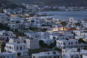 GREECE-Dodecanese Islands-PATMOS-Skala: Town View and Harbor / Evening GREECE-Dodecanese Islands-PATMOS-Skala: Town View and Harbor / Evening