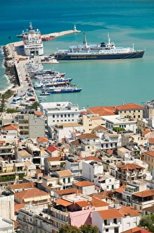 GREECE-Ionian Islands-ZAKYNTHOS-ZAKYNTHOS TOWN: Town and Port / Daytime Aerial GREECE-Ionian Islands-ZAKYNTHOS-ZAKYNTHOS TOWN: Town and Port / Daytime Aerial