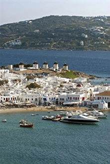Greece, Mykonos, Chora. The inner harbor of Mykonos Greece, Mykonos, Chora. The inner harbor of Mykonos